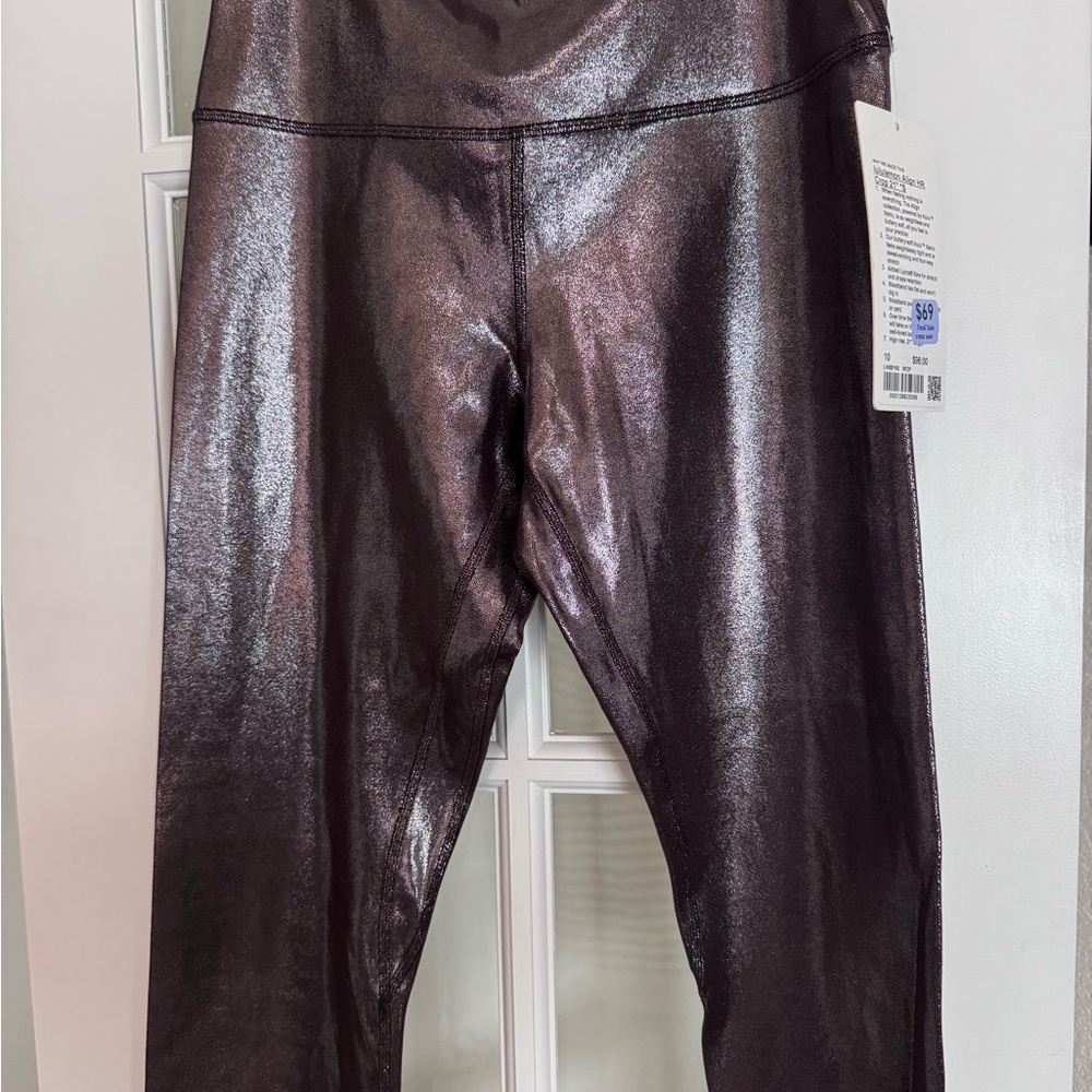 NWT Lululemon Size 10 Shiny Metallic Leggings